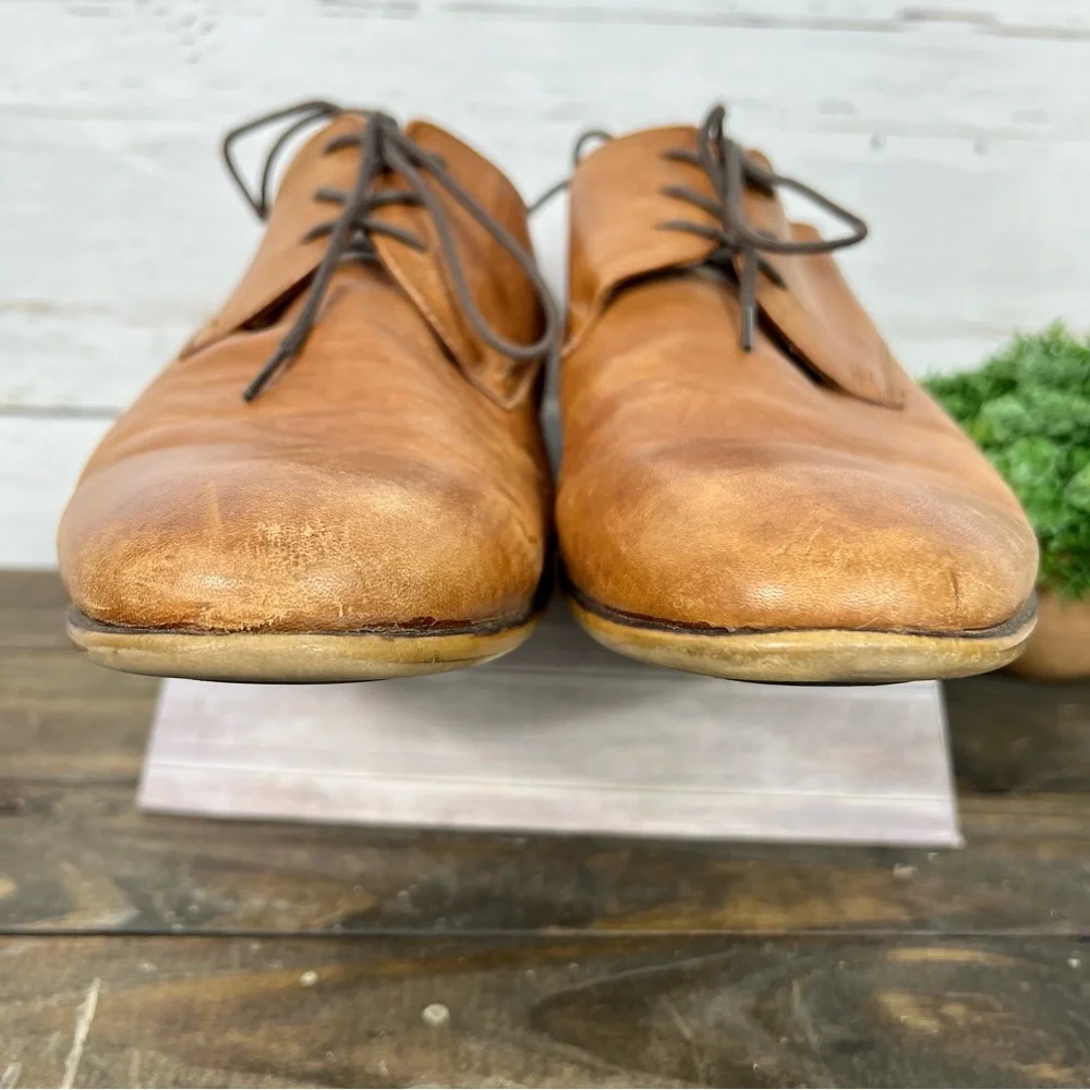 Aldo Men’s Tan Leather Derby Shoes